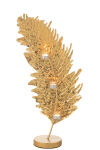 Wysoki świecznik dekoracyjny Liść z metalu i szkła, złoty – 80 cm - 4