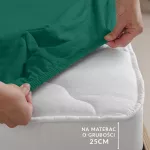Prześcieradło jersey elastan z gumką GREEN/ZIELONY/180x200x30 - 6
