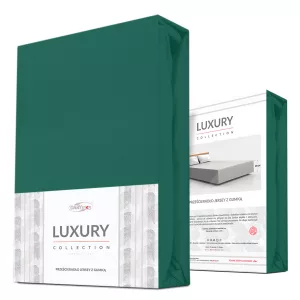 Prześcieradło jersey elastan z gumką GREEN/ZIELONY/180x200x30