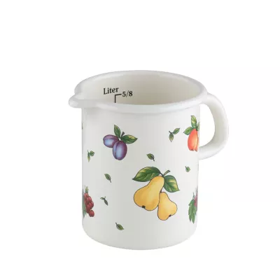 Kubek emaliowany 0,5l z miarką 9 cm Riess FRUIT GARDEN
