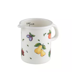 Kubek emaliowany 0,5l z miarką 9 cm Riess FRUIT GARDEN
