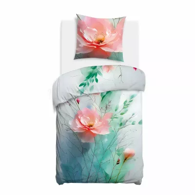 Pościel satyna bawełniana 12424/140x200+1posz.70x80 SATYNLOVE PREMIUM