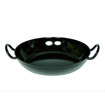 Patelnia z dwoma uchwytami czarna 16 cm Riess CLASSIC Schwarzemaille