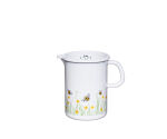 Kubek emaliowany z miarką 1 l biały w pszczółki Riess BIENE - 2