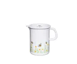 Kubek emaliowany z miarką 1 l biały w pszczółki Riess BIENE - 2