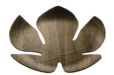 LEGNO -Taca ozdobna z orzecha włoskiego liść klonu