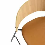 Dosina Bar Stool Low 65 cm Upholstery Oak Cognac - 6