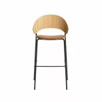 Dosina Bar Stool Low 65 cm Upholstery Oak Cognac - 2