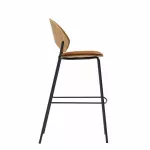Dosina Bar Stool Low 65 cm Upholstery Oak Cognac - 5