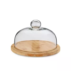 KELA-Patera bambusowa do serów +klosz 24cm Jonna
