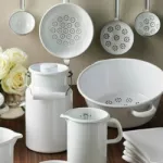 Kanka emaliowana na mleko biała 1l Riess Classic - 2