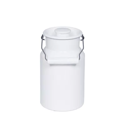 Kanka emaliowana na mleko biała 1l Riess Classic