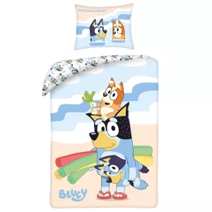 Pościel bawełna 160x200+1p70x80 Bluey wakacje