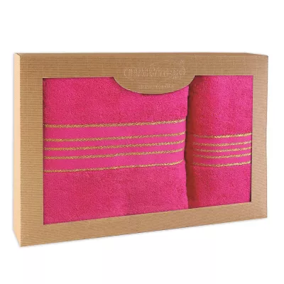 Ręcznik D Bawełna 100% Tiwano Fuksja (P) 50x90+70x140 kpl.