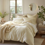 Poszewka satyna bawełna krem 155/50x70 - 3