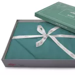 Pościel satyna bambusowo-bawełniana (P) STRIPE SEA TURQUOISE/140x200 +1x70x80 z listwą +2x40x40 BAMBOO - 5