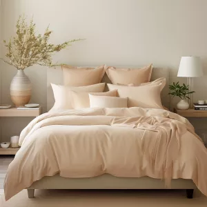 Pościel satyna bawełniana JASNY BEŻ 044/220x200