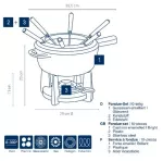 KELA-Zestaw do fondue 11el. Calido - 4