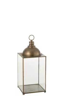 Latarnia Hagrid ze Szkła i Żelaza w Odcieniu Brązu – Średni Rozmiar