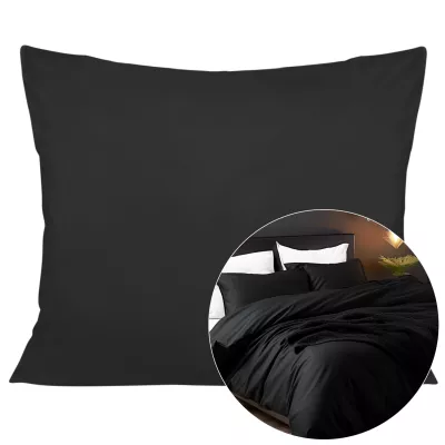 Poszewka satyna bawełna czarny 04000966/50x70