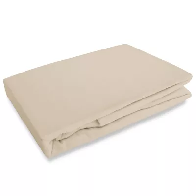 Prześcieradło flanela z gumką JASNY BEŻ/160x200