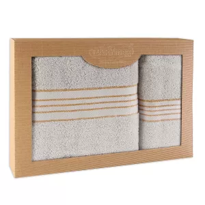 Ręcznik D Bawełna 100% Tiwano Jasny Popiel (P) 50x90+70x140 kpl.