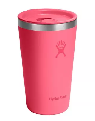 HF-Kubek 16 oz z pokrywą PRESS-IN, neonowy róż