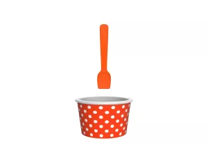 Zak!-Miseczka na lody, pomarańczowo-biała