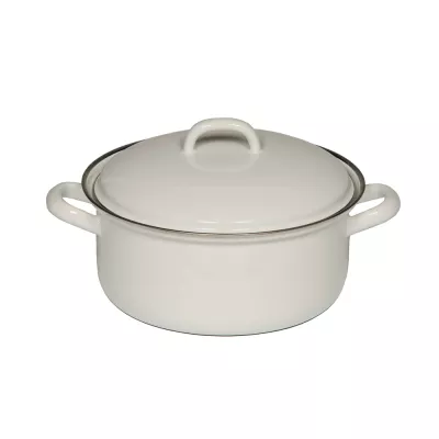 Garnek emaliowany 0,5l biały Riess Classic