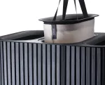 JJ-Kosz na pranie 90l bambus czarny Tota Trio Luxe - 8