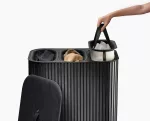 JJ-Kosz na pranie 90l bambus czarny Tota Trio Luxe - 10