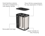 JJ-Kosz na pranie 90l bambus czarny Tota Trio Luxe - 24
