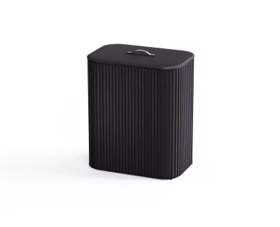 JJ-Kosz na pranie 90l bambus czarny Tota Trio Luxe