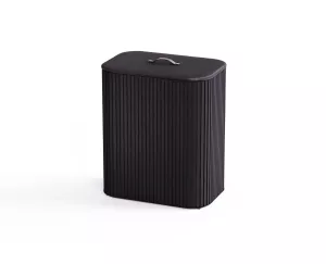 JJ-Kosz na pranie 90l bambus czarny Tota Trio Luxe