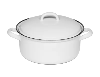 Garnek emaliowany Riess Classic Weiss 2L biały