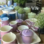 Kubek emaliowany żółty pastel 8cm 3/8l Riess - 4