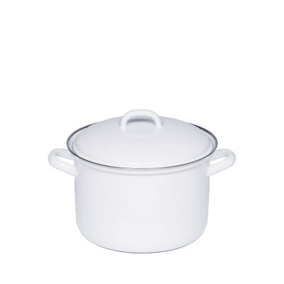 Garnek emaliowany 1l biały Riess Classic