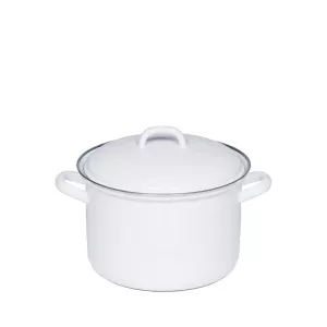 Garnek emaliowany 1l biały Riess Classic