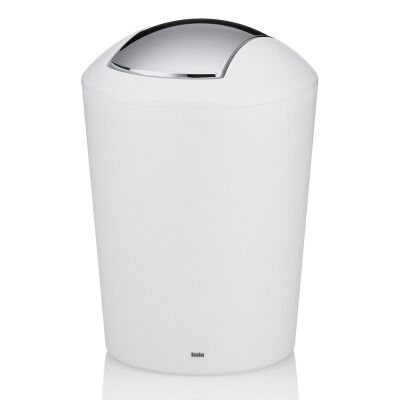 KELA-Kosz z uchylną pokrywą 1,7l. biały-stal Marta