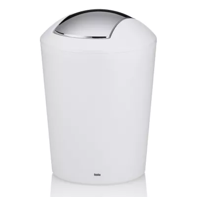 KELA-Kosz z uchylną pokrywą 1,7l. biały-stal Marta