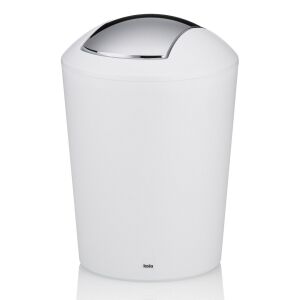 KELA-Kosz z uchylną pokrywą 1,7l. biały-stal Marta