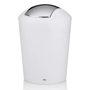 KELA-Kosz z uchylną pokrywą 1,7l. biały-stal Marta