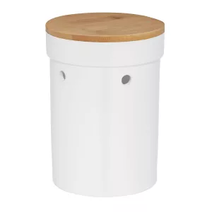 KELA-Pojemnik ceramiczny na cebulę biały Salena