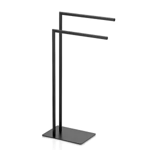 KELA-Wieszak podwójny na ręczniki czarny Style