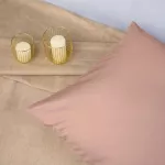 Poszewka satyna bawełna róż pudrowy 5665/40x40. - 2