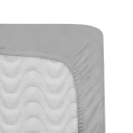 Prześcieradło satyna bawełniana z gumką popiel 024/160x200 - 3