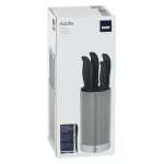 KELA-Zestaw 5 noży w bloku 6el. szary czarny Acida - 8