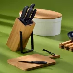 KELA-Blok na noże bambusowy czarny Kiril - 6