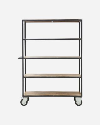 Metalowy regał na kółkach 130x40x175 cm House Doctor