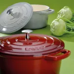 KELA-Brytfanna żeliwna 6,5l +pokr. czerwona Calid - 3